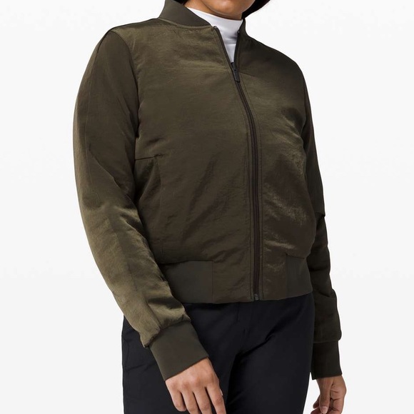 Lululemon Nonstop Bomber *Reversible - Dark Olive size 6 - Picture 2 of 6